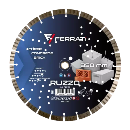 Tarcza diamentowa tnąca 1A1RSS-W 350mm 25,4-F4mm RUZZO FERRATi