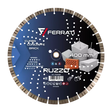 Tarcza diamentowa tnąca 1A1RSS-W 400mm 25,4-F4mm RUZZO FERRATi