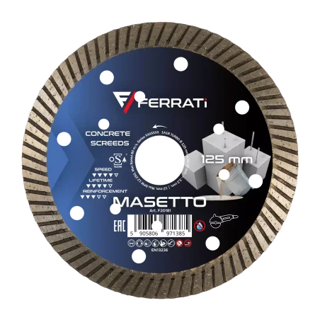 Tarcza diamentowa tnąca 1A1R TURBO 125mm 22,23mm MASETTO FERRATi