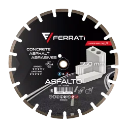 Tarcza diamentowa tnąca 1A1RSS C1S 350mm 25,4-F4mm ASFALTO FERRATi