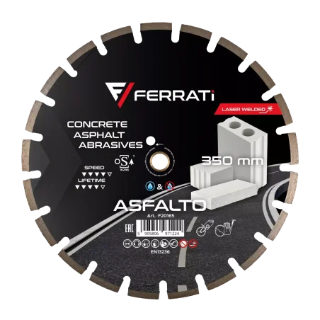 Tarcza diamentowa tnąca 1A1RSS C1S 350mm 25,4-F4mm ASFALTO FERRATi