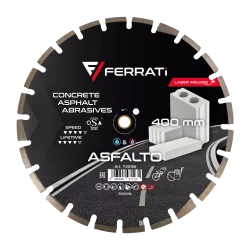 Tarcza diamentowa tnąca 1A1RSS C1S 400mm 25,4-F4mm ASFALTO FERRATi