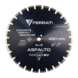 Tarcza diamentowa tnąca 1A1RSS C1S 450mm 25,4-F4mm ASFALTO FERRATi