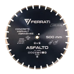 Tarcza diamentowa tnąca 1A1RSS C1S 500mm 25,4-F4mm ASFALTO FERRATi