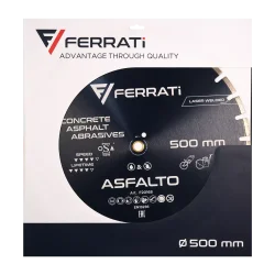 Tarcza diamentowa tnąca 1A1RSS C1S 500mm 25,4-F4mm ASFALTO FERRATi