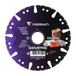 Tarcza diamentowa tnąca 1A1RSS 125mm 22,23mm SEMPRE FERRATi