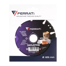 Tarcza diamentowa tnąca 1A1RSS 125mm 22,23mm SEMPRE FERRATi