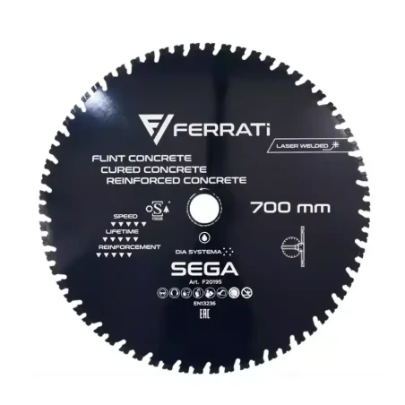 Tarcza diamentowa tnąca 700mm 60mm SEGA FERRATi