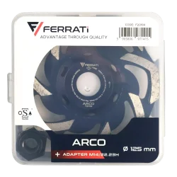Tarcza diamentowa garnkowa szlifująca DGW-F 125mm 22,23mm ARCO FERRATi