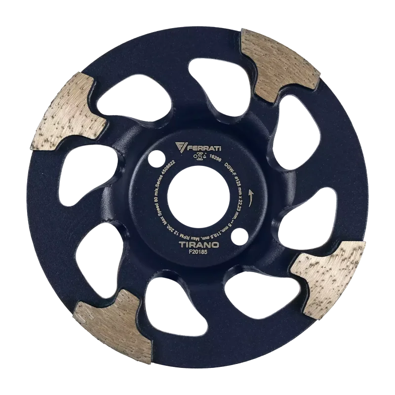 Tarcza diamentowa garnkowa szlifująca DGW-F 125mm 22,23mm TIRANO FERRATi