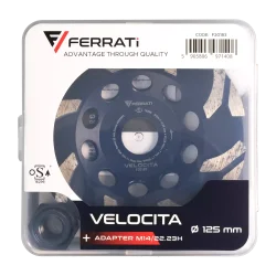 Tarcza diamentowa garnkowa szlifująca DGW-F 125mm 22,23mm VELOCITA FERRATi