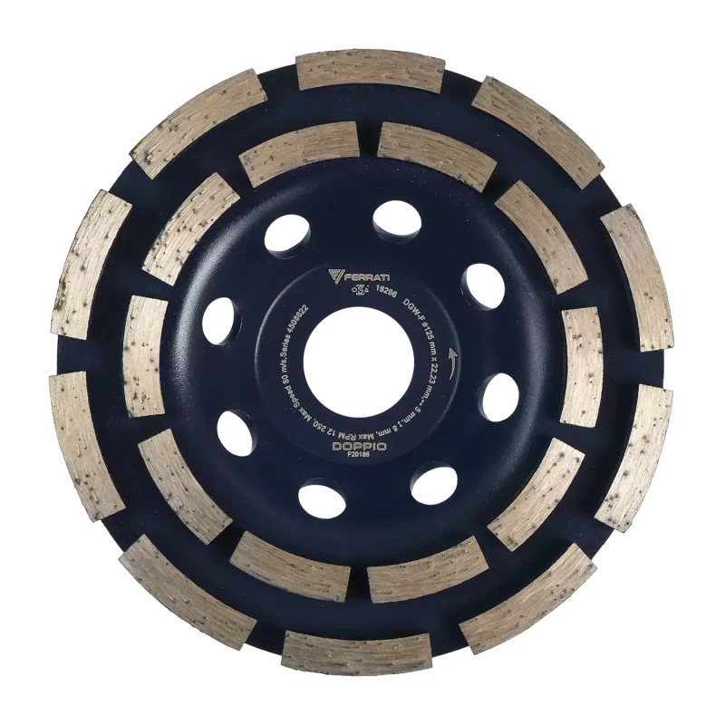 Tarcza diamentowa garnkowa szlifująca DGW-F 125mm 22,23mm DOPPIO FERRATi