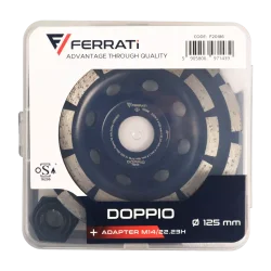 Tarcza diamentowa garnkowa szlifująca DGW-F 125mm 22,23mm DOPPIO FERRATi