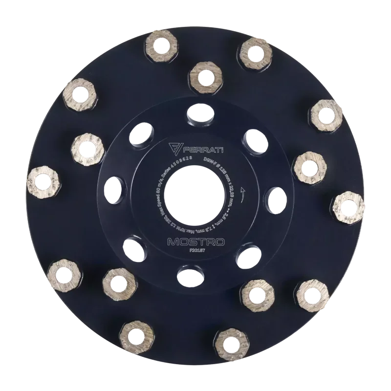 Tarcza diamentowa garnkowa szlifujca DGW-F 125mm 22,23mm MOSTRO FERRATi