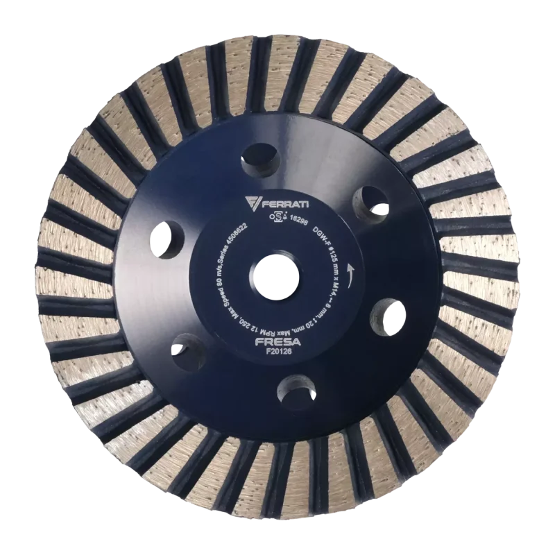 Tarcza diamentowa garnkowa szlifująca DGW-F 125mm 22,23mm FRESA FERRATi