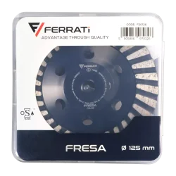 Tarcza diamentowa garnkowa szlifująca DGW-F 125mm 22,23mm FRESA FERRATi