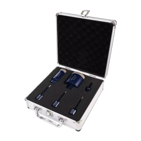 Mały zestaw diamentowych otwornic do gresu ATTIVA, rozmiary 6mm, 8mm, 10mm, 35mm, 68mm + adapter(M14 to HEX) FERRATi