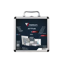 Mały zestaw diamentowych otwornic do gresu ATTIVA, rozmiary 6mm, 8mm, 10mm, 35mm, 68mm + adapter(M14 to HEX) FERRATi