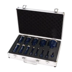 Duży zestaw diamentowych otwornic do gresu ATTIVA, rozmiary 6mm, 8mm, 10mm, 12mm, 20mm, 25mm, 30mm, 35mm, 40mm, 42mm, 52mm, 68mm