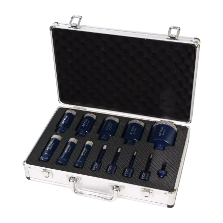 Duży zestaw diamentowych otwornic do gresu ATTIVA, rozmiary 6mm, 8mm, 10mm, 12mm, 20mm, 25mm, 30mm, 35mm, 40mm, 42mm, 52mm, 68mm