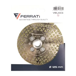 Tarcza tnąca i szlifująca z nasypem diamentowym 1A1R 125mm 22,23mm/M14F VELOCE FERRATi