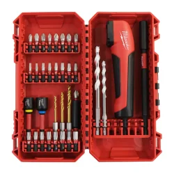 Zestaw bitów udarowych Shockwave do śrub Phillips, Pozidriv, Torx i Hex + nasadka kątowa 90° (35 szt.) Milwaukee