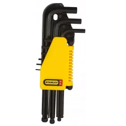 Klucze sześciokątne z łbem kulistym kpl. 9 szt. 1,5-10 mm STANLEY®