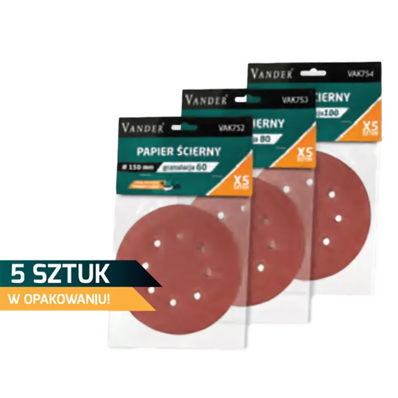 Papier ścierny  150mm gr.60 VAK752  do VSO701 VANDER 1KPL VANDER