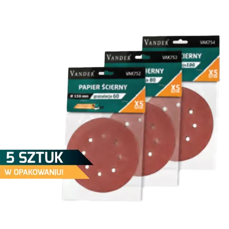 Papier ścierny  150mm gr.60 VAK752  do VSO701 VANDER 1KPL VANDER