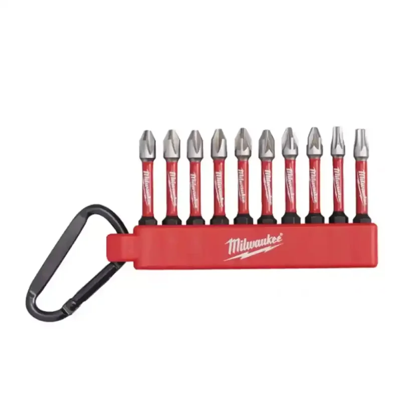 Zestaw bitów udarowych SHOCKWAVE™ Impact Duty 10 szt. + karabińczyk (Zestaw 2) Milwaukee