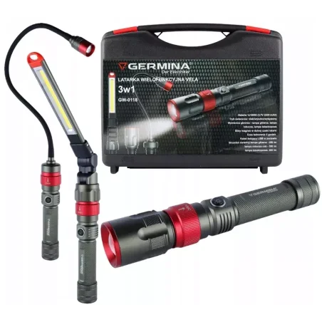 Latarka wielofunkcyjna Vela 3w1 Germina