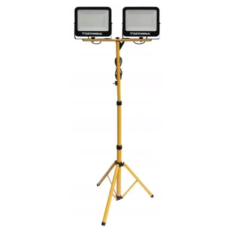 Naświetlacz na statywie 2x100W HERA żółty