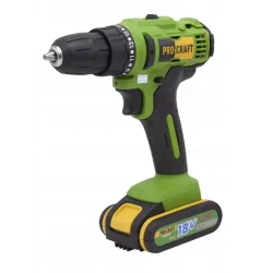 Wiertarko-wkrętarka akumulatorowa Procraft 18V 32 Nm 10mm 1,5Ah 2aku