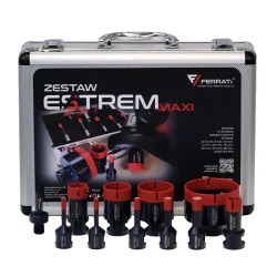 Zestaw otwornic diamentowych ESTREM MAXI + Adapter M14 FERRATi