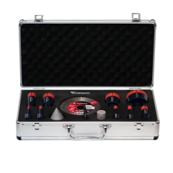 Zestaw ESTREM S-HYBRID otwornice 6,8,10,12,20,25,35,45,68mm+adapter M14, CONO 2-50, RULLO25, SUPRA125 w walizce FERRATi