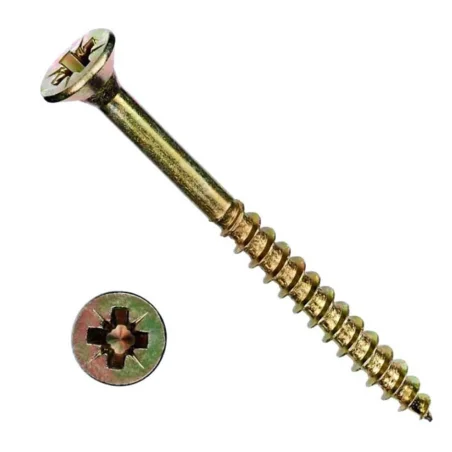 WKRĘT HARTOWANY DO DREWNA I PŁYT WIÓROWYCH Z ŁBEM STOŻKOWYM 6,0X180