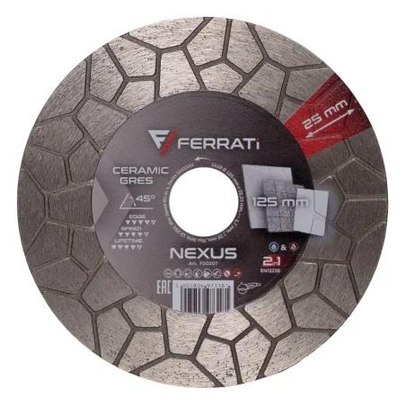 Tarcza diamentowa tnąca i szlifująca 1A1R 125mm 22,23mm NEXUS FERRATi