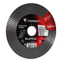 FERRATi SUPRA+ 125mm precyzyjna tarcza diamentowa do gresu ceramiki 45° 90°