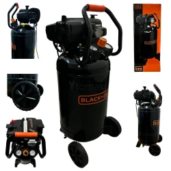 Kompresor bezolejowy 50L 10bar aż 222l/min pionowy wydajny Black+Decker
