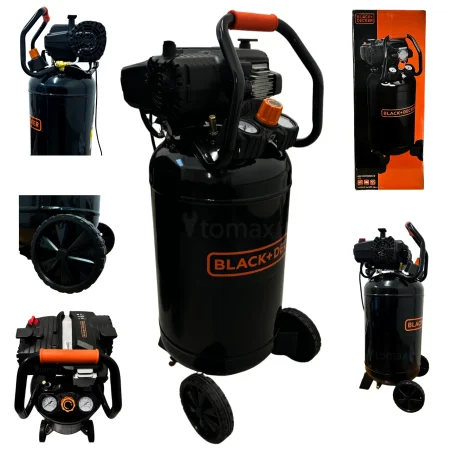 Kompresor bezolejowy 50L 10bar aż 222l/min pionowy wydajny Black+Decker