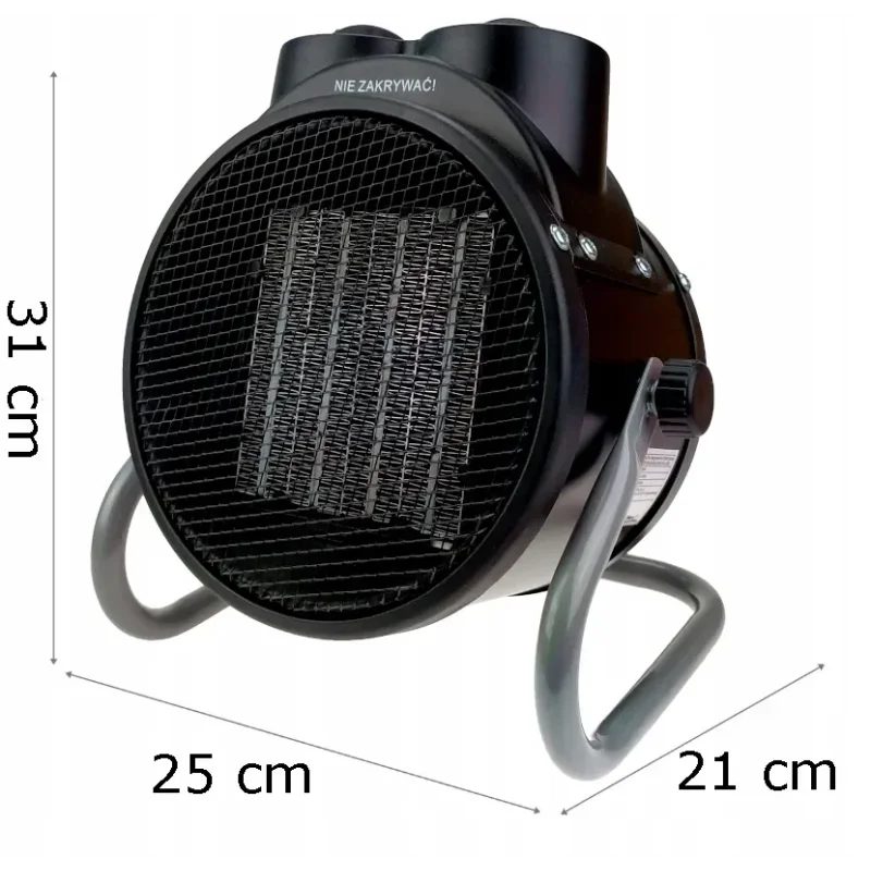 Energooszczędna nagrzewnica elektryczna typu PTC, farelka, dmuchawa powietrza XARAM Energy XE-ZET2, moc: 2kW