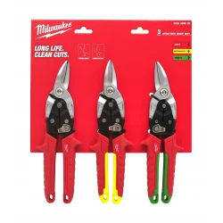 Zestaw nożyc do blachy 3 szt. lewe prawe i proste Milwaukee 4932499020