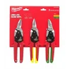Zestaw nożyc do blachy 3 szt. lewe prawe i proste Milwaukee 4932499020