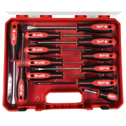 Zestaw wkrętaków PH PZ płaskich 12 szt. Milwaukee 4932472003