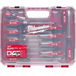 Zestaw wkrętaków PH PZ płaskich 12 szt. Milwaukee 4932472003