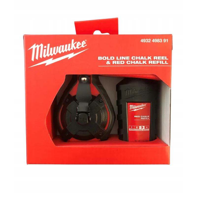Gruby sznur traserski + kreda czerwona Milwaukee 4932498391