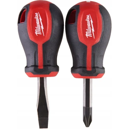 Zestaw krótkich wkrętaków płaskich 2szt Milwaukee 4932471810