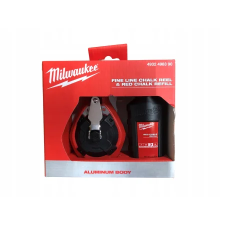 Sznurek traserski cienki 30m z kredą czerwoną Milwaukee 4932498390