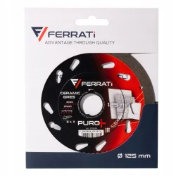 Tarcza diamentowa tnąca 1A1R 125mm 22,23mm PURO+ FERRATi