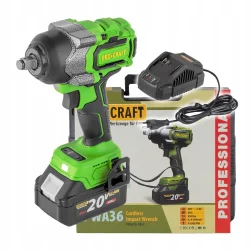 Akumulatorowy klucz udarowy Procraft PWA36-1B-C (1 aku. i ładowarka)